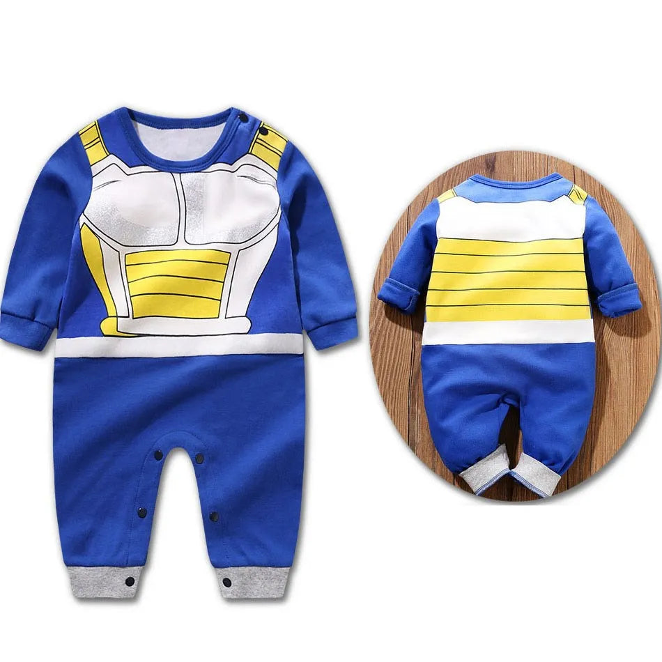 Anime Clothes Baby Vegeta Rompers Newborn Kuririn Roshi Training Outfit