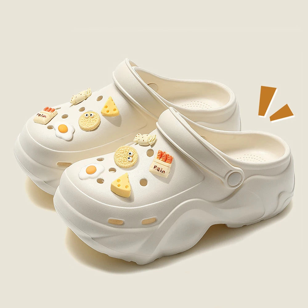 Chunky Platform Sandals Clogs Garden Shoes for Women Outdoor Non-Slip Beach Slipper