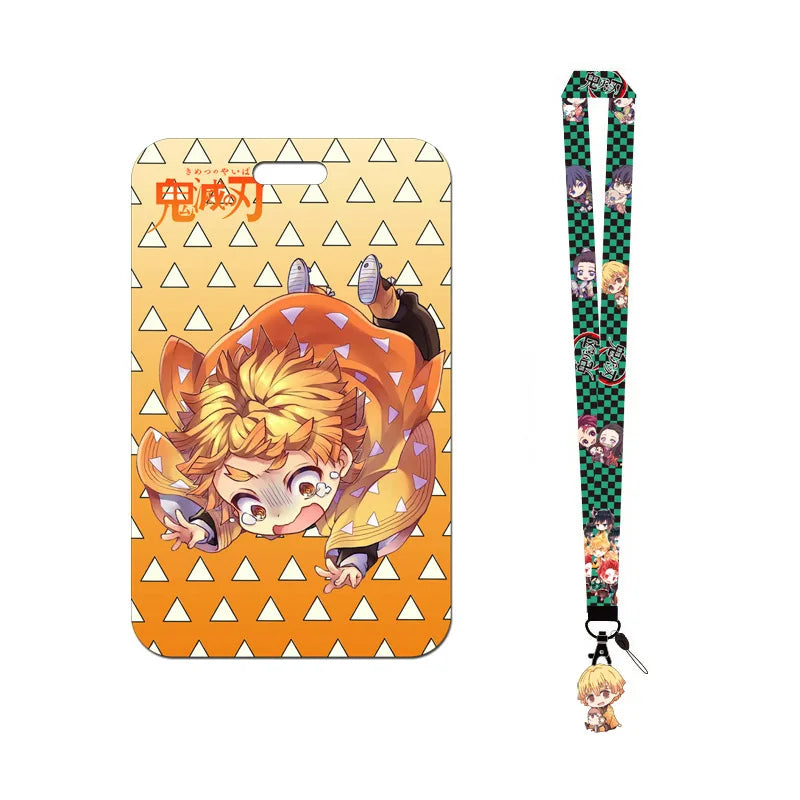Demon Slayer Anime Key Lanyard Cosplay Badge ID Cards
