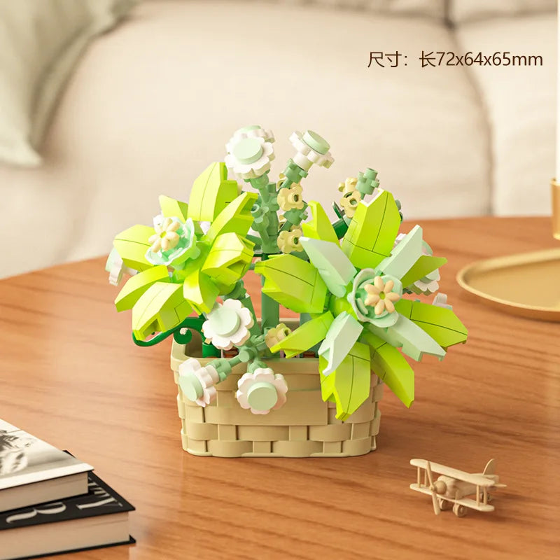 Tree Gardens Romantic Building Blocks Model Bricks Kids Sets Kits Toys