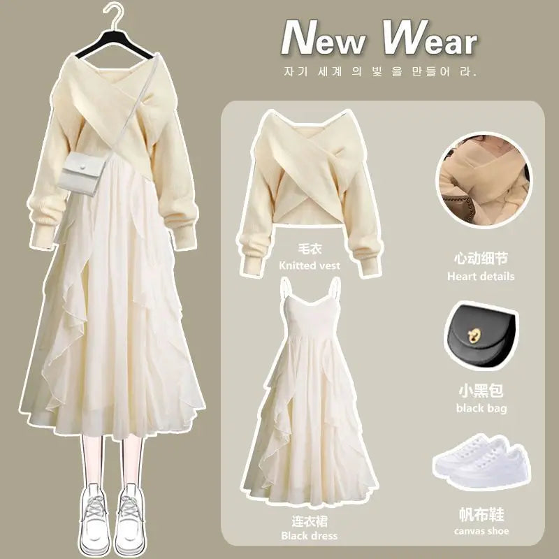 Elegant Women Dress Set Vacation Outfits