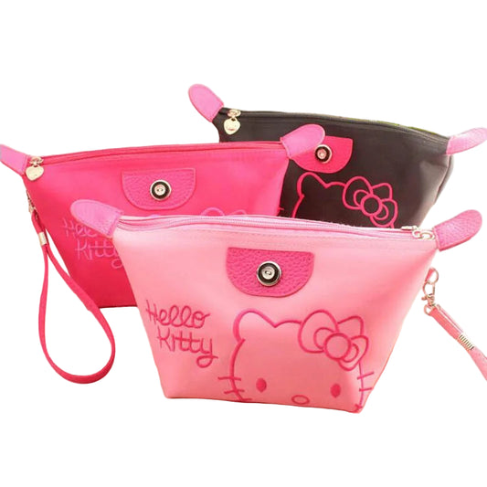 Hello Kitty Travel Makeup Bag Waterproof PU Handbag