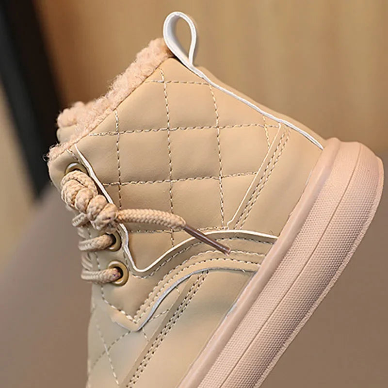 Autumn Winter Kids Boots Warm Plush Boots