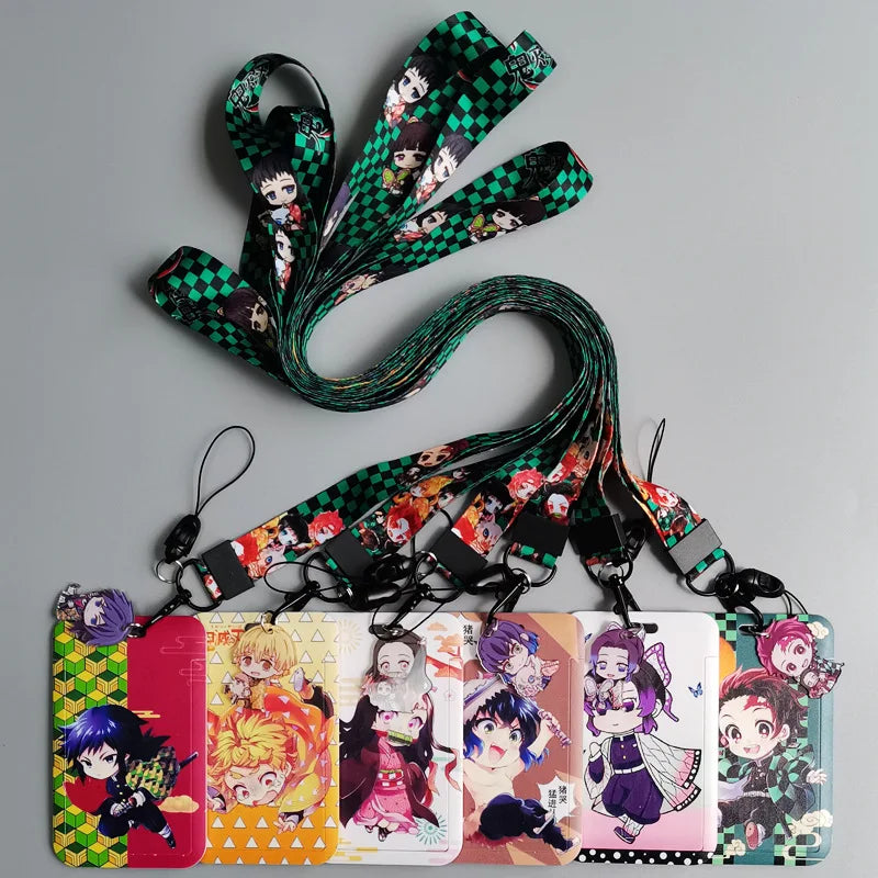 Demon Slayer Anime Key Lanyard Cosplay Badge ID Cards