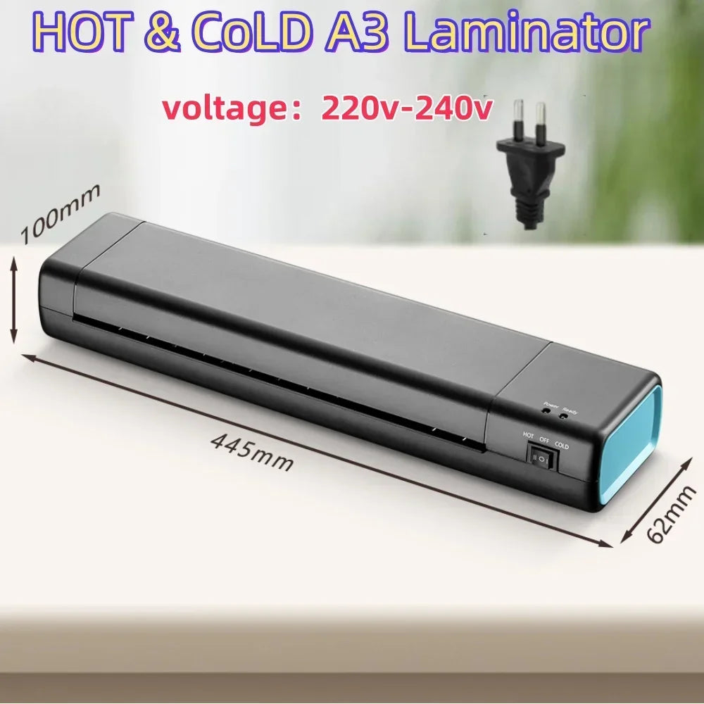 Preheating hot and cold laminating machine