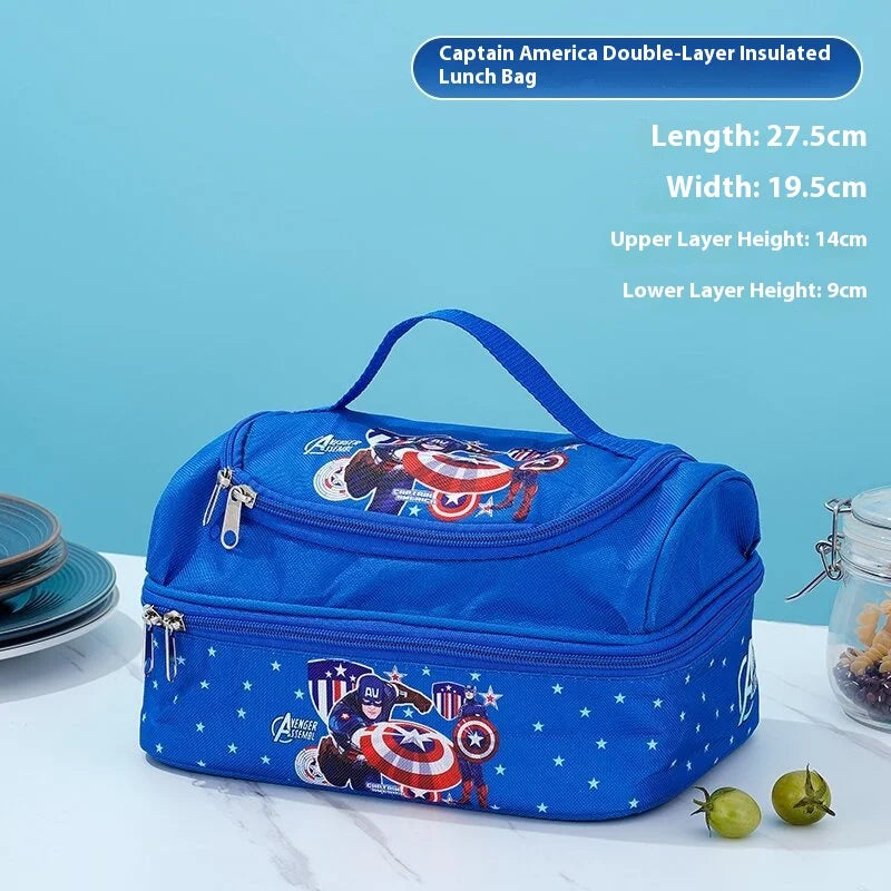 Double-Layer Insulated Handbag Waterproof Bento Bag