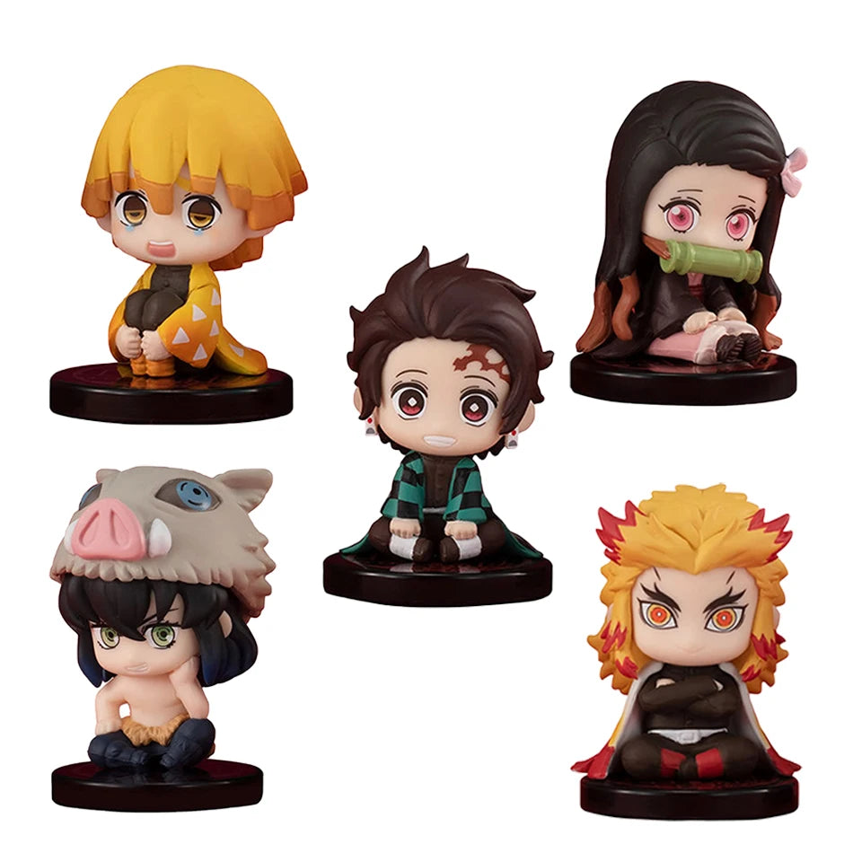 Q Version Demon Slayer Sitting Ghost Doll Toy Figural PVC