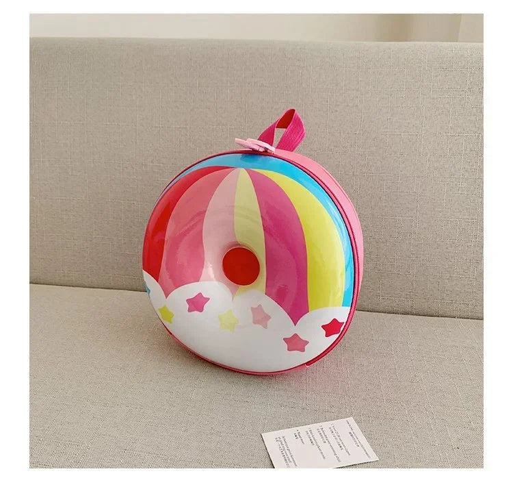 Kids Bag Children's Schoolbag Cartoon Backpack Kindergarten Kids Doughnut Rainbow