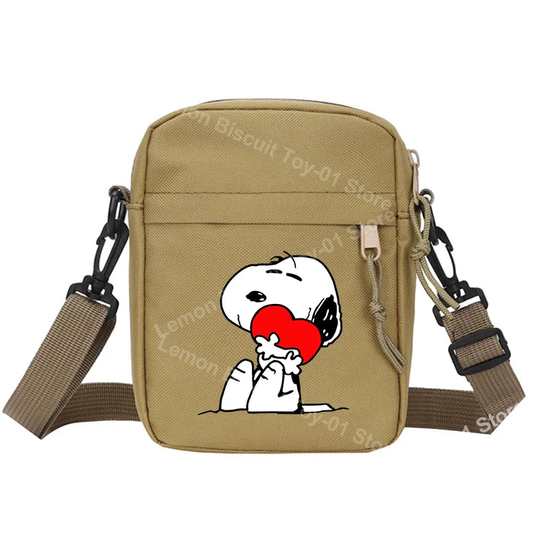 Snoopy Shoulder Crossbody Bag Casual Small Zipper Messenger Sling Bags