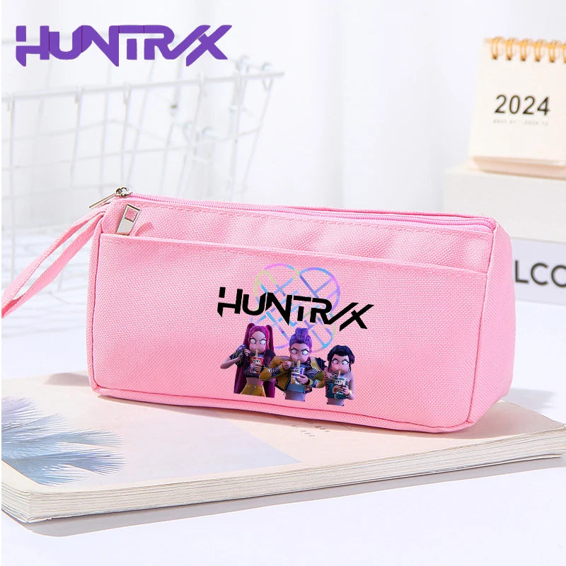 K-pop Demon Hunters Pink Pencil Case for Students