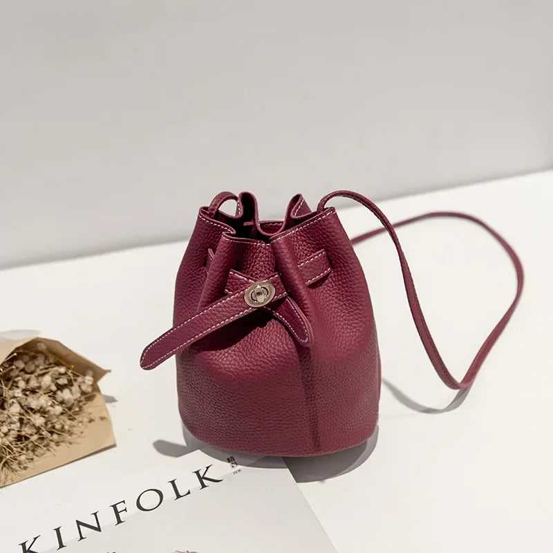 Bucket Shoulder Bag Women Drawstring Crossbody Bag Female Messenger Bags