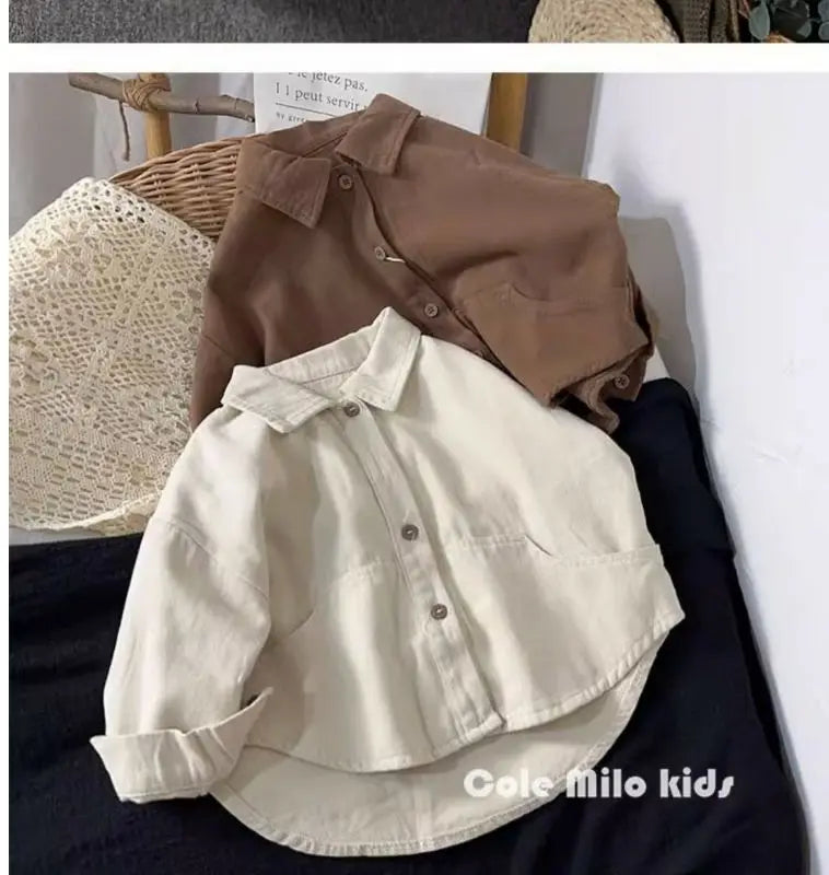 Korean boys' shirt long sleeved spring and autumn