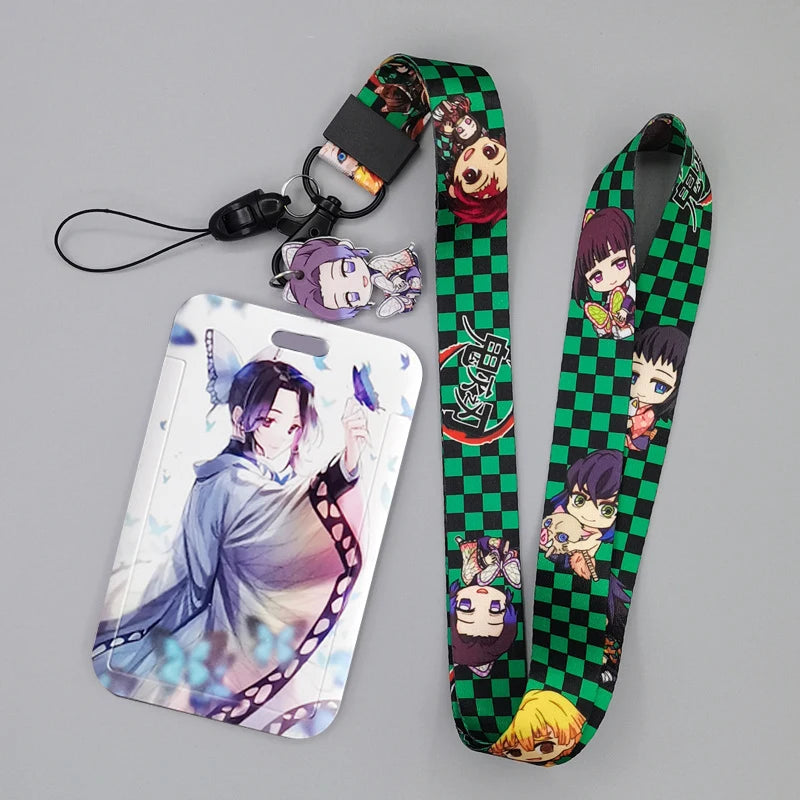 Demon Slayer Anime Key Lanyard Cosplay Badge ID Cards