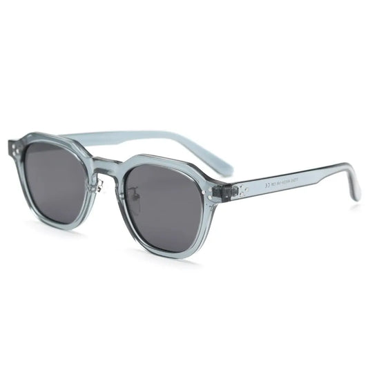 Polarized Sunglasses' TR90 Square Polygon Vintage Sunglasses with Thick Frame