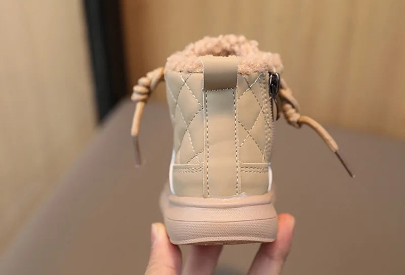 Autumn Winter Kids Boots Warm Plush Boots