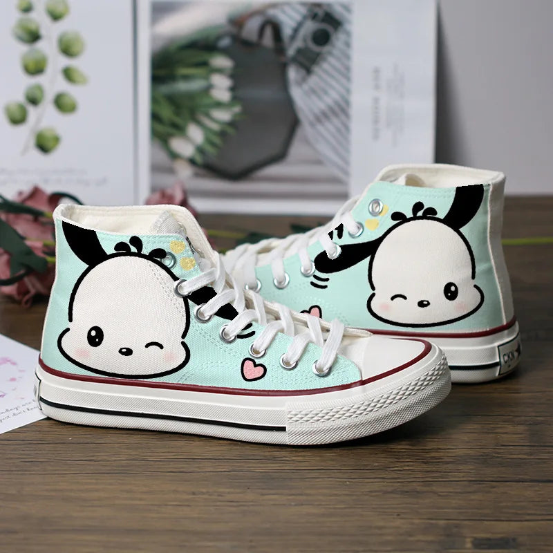 Kawaii Sanrio Canvas Shoes Thin High-Top Sneakers Casual Shoes