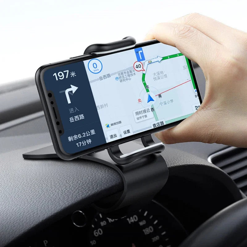 Universal Car Phone Holder - 360° Rotatable Auto Grip Dashboard Stand