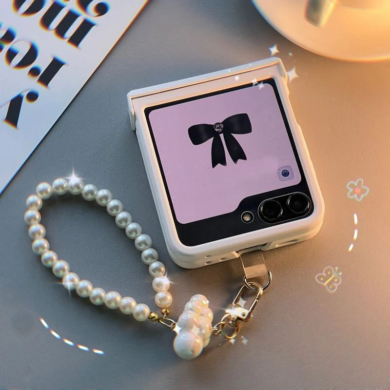 Pendant Pearl Bracelet Case for Samsung Galaxy Flip