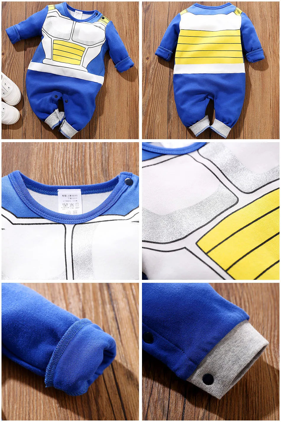 Anime Clothes Baby Vegeta Rompers Newborn Kuririn Roshi Training Outfit