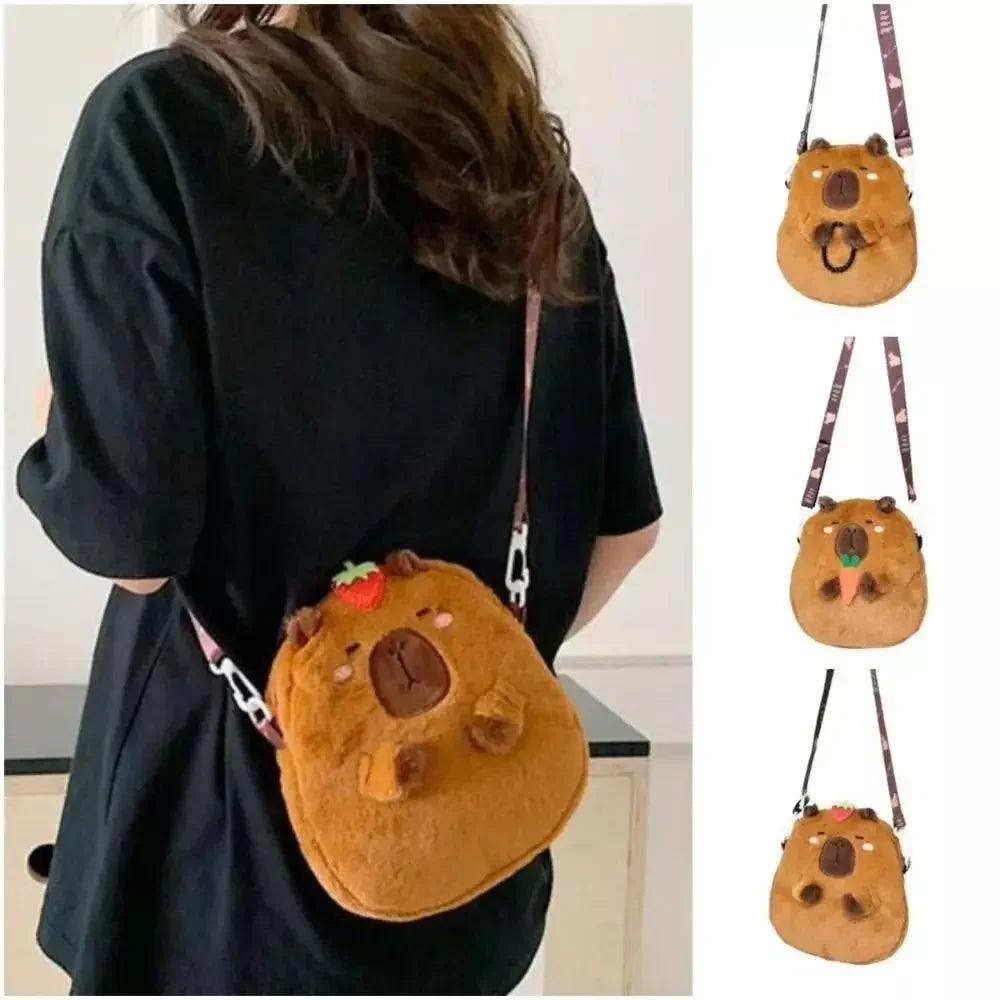 Capybara Plush Shoulder Bag
