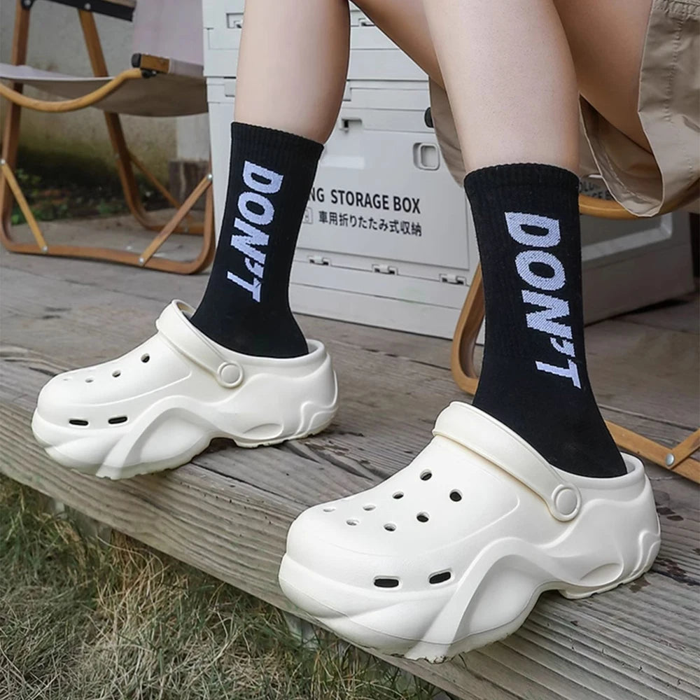 Chunky Platform Sandals Clogs Garden Shoes for Women Outdoor Non-Slip Beach Slipper