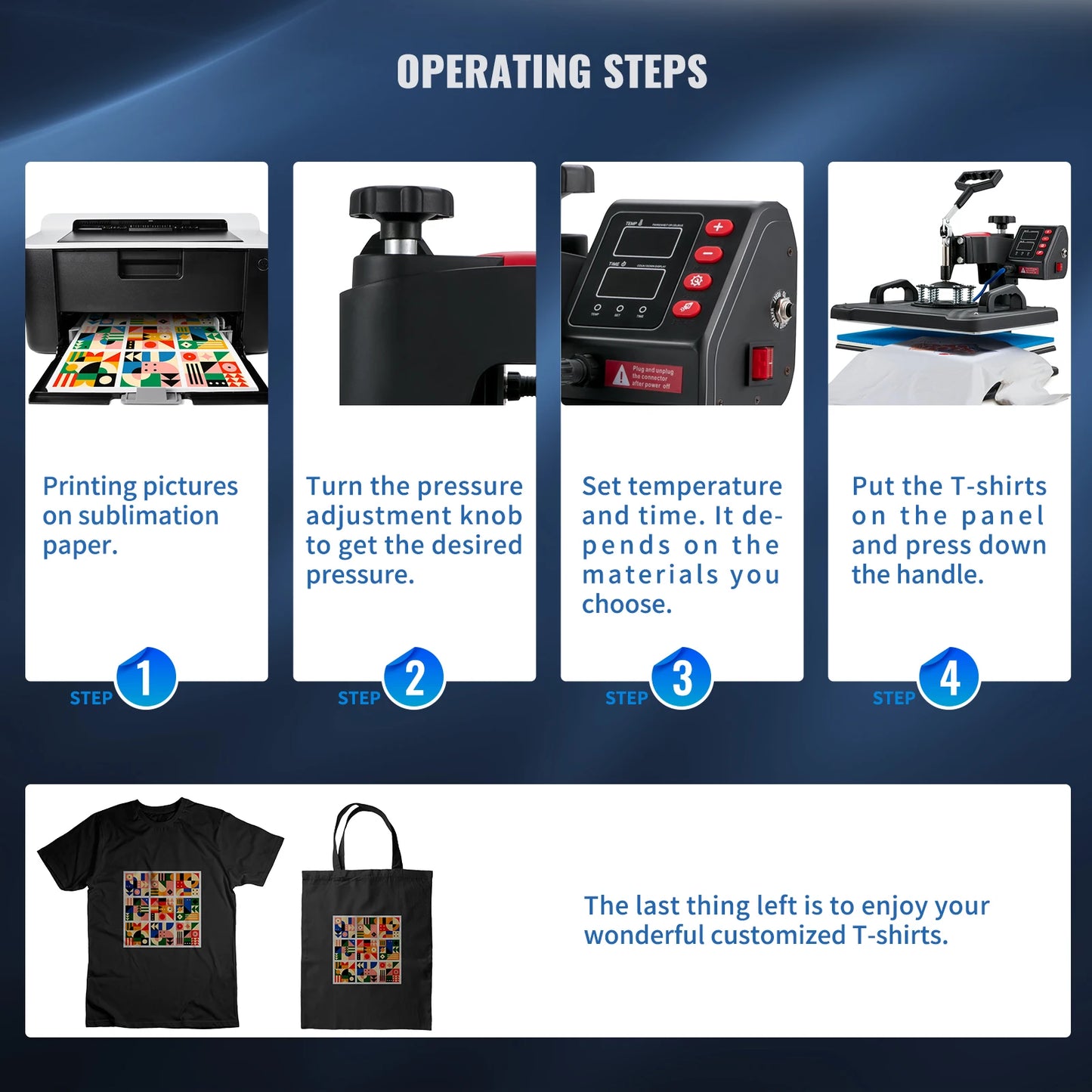 Heat Press 5in1 Heat Press Machine 12x15in Clamshell Sublimation Transfer Printer Digital Precise