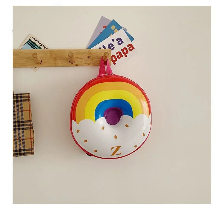 Kids Bag Children's Schoolbag Cartoon Backpack Kindergarten Kids Doughnut Rainbow