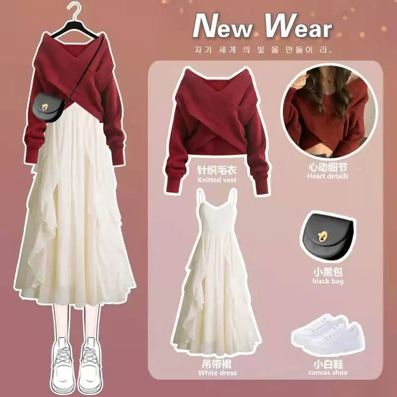 Elegant Women Dress Set Vacation Outfits