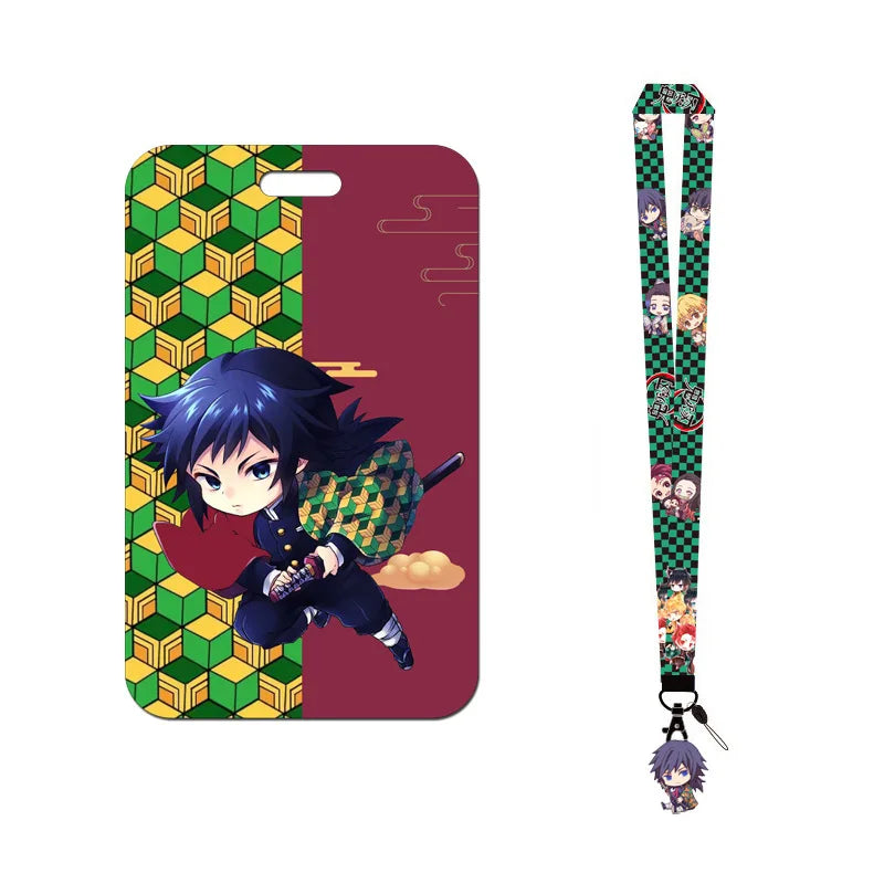 Demon Slayer Anime Key Lanyard Cosplay Badge ID Cards