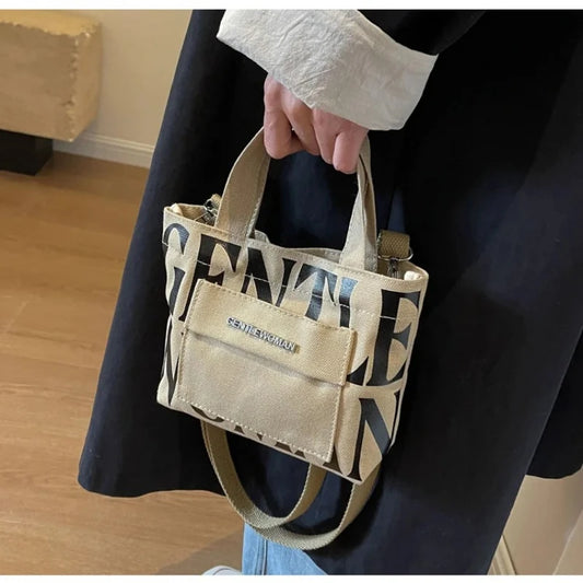 Shoulder Bag for Women Canvas Solid Color