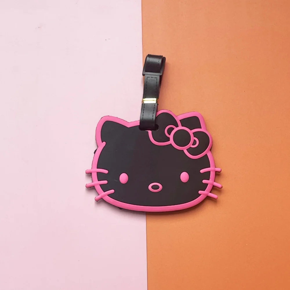 Kawaii Sanrio Luggage Tag Cute Cartoon Silica Suitcase Id Address Holder