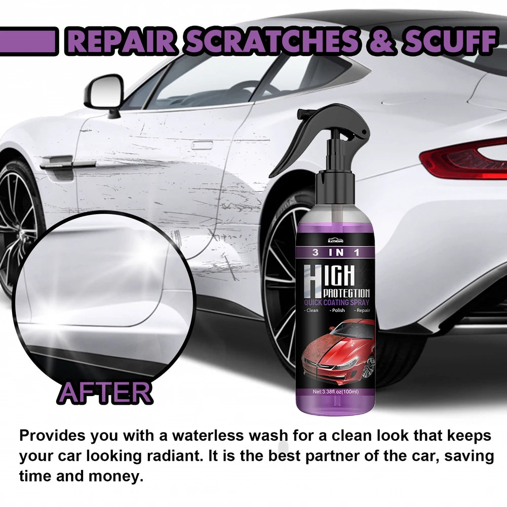 3in1 Quick Coat Polish Sealer Spray Auto Nano Ceramic Coating Agent Car