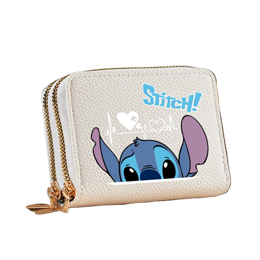 Stitch Design PU Leather Wallet – Double Zipper