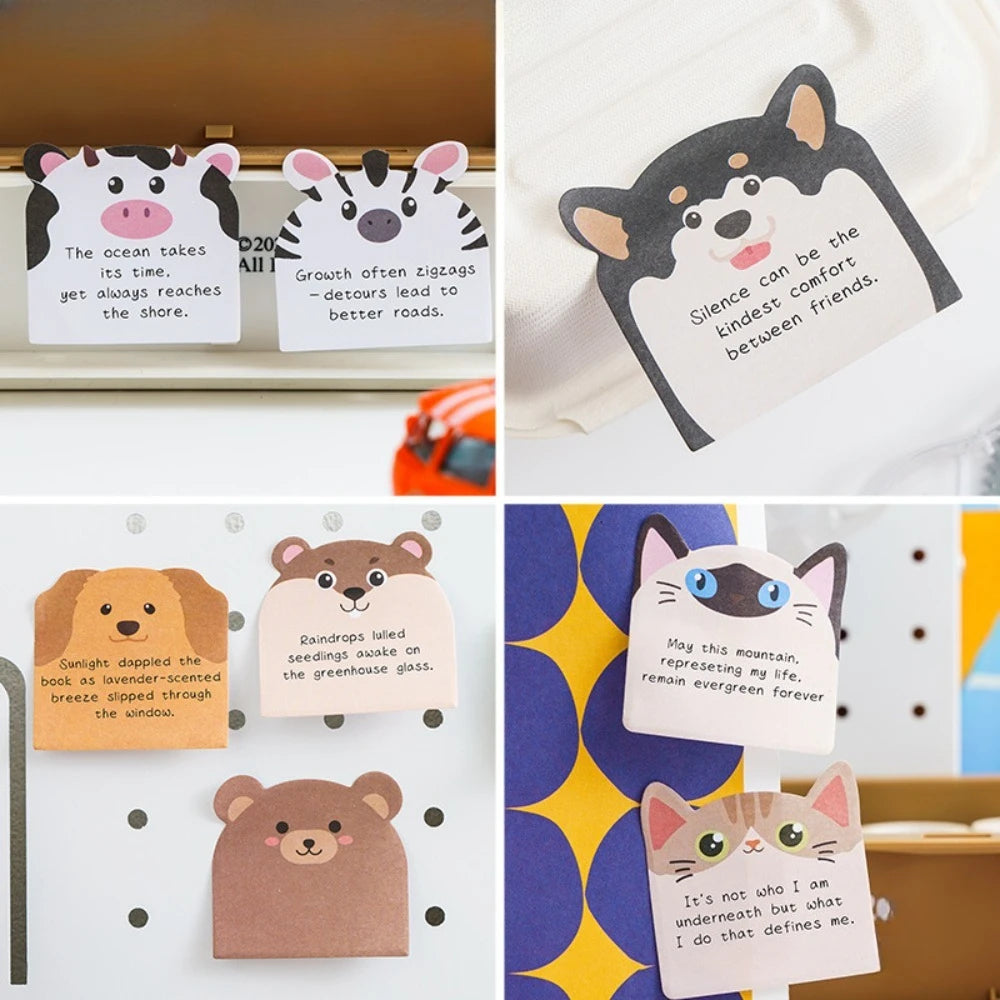 Sticky Note Paper Cartoon Pocket Writing Pad