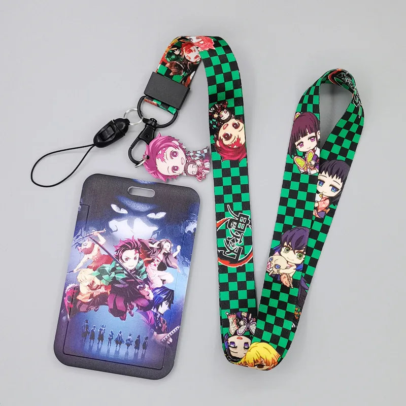 Demon Slayer Anime Key Lanyard Cosplay Badge ID Cards