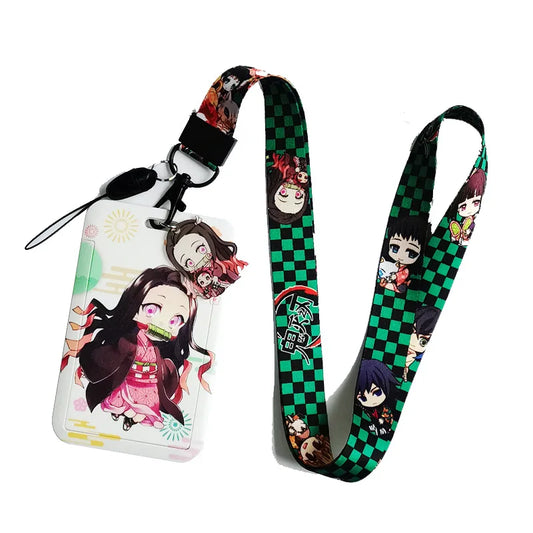 Demon Slayer Anime Key Lanyard Cosplay Badge ID Cards