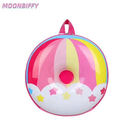 Kids Bag Children's Schoolbag Cartoon Backpack Kindergarten Kids Doughnut Rainbow