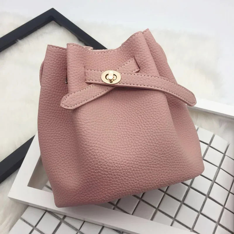 Bucket Shoulder Bag Women Drawstring Crossbody Bag Female Messenger Bags