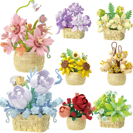 Tree Gardens Romantic Building Blocks Model Bricks Kids Sets Kits Toys