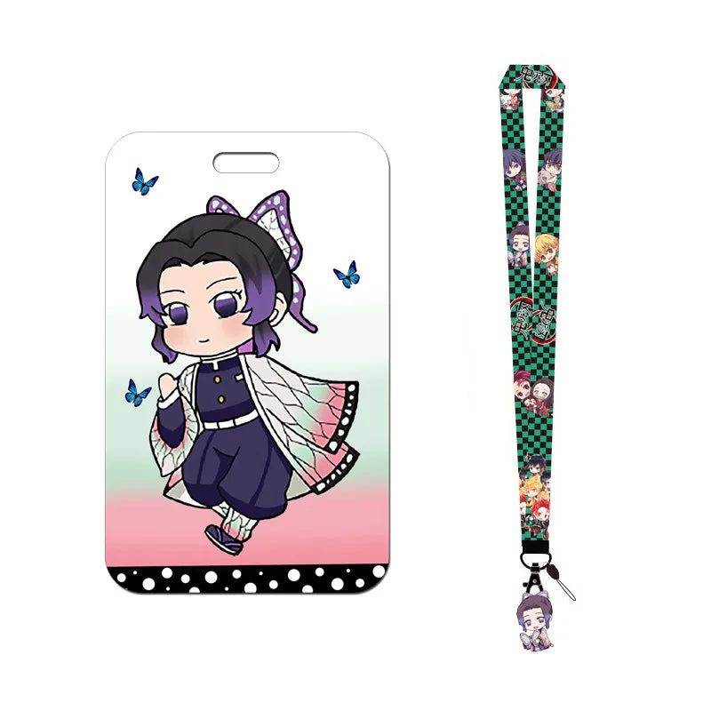 Demon Slayer Anime Key Lanyard Cosplay Badge ID Cards