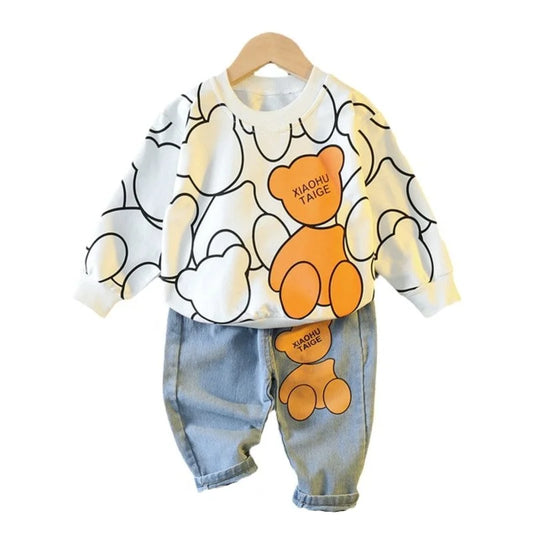 Spring Autumn T-Shirt Pants Toddler Sports Costume Kids Tracksuits