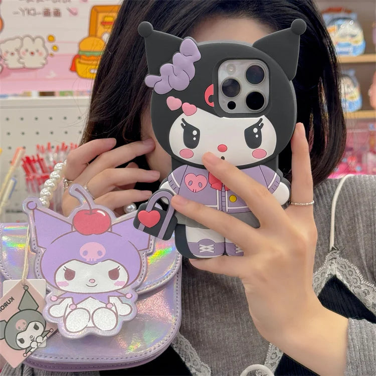 Handbag Sanrios For iPhone Silicone Soft Cover Case