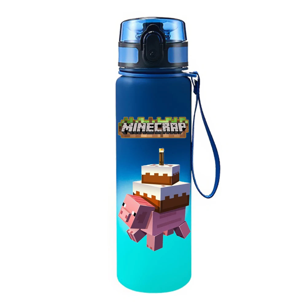 650ML Game Pixel Style Water Cup Drinking Outdoor Water Bottle