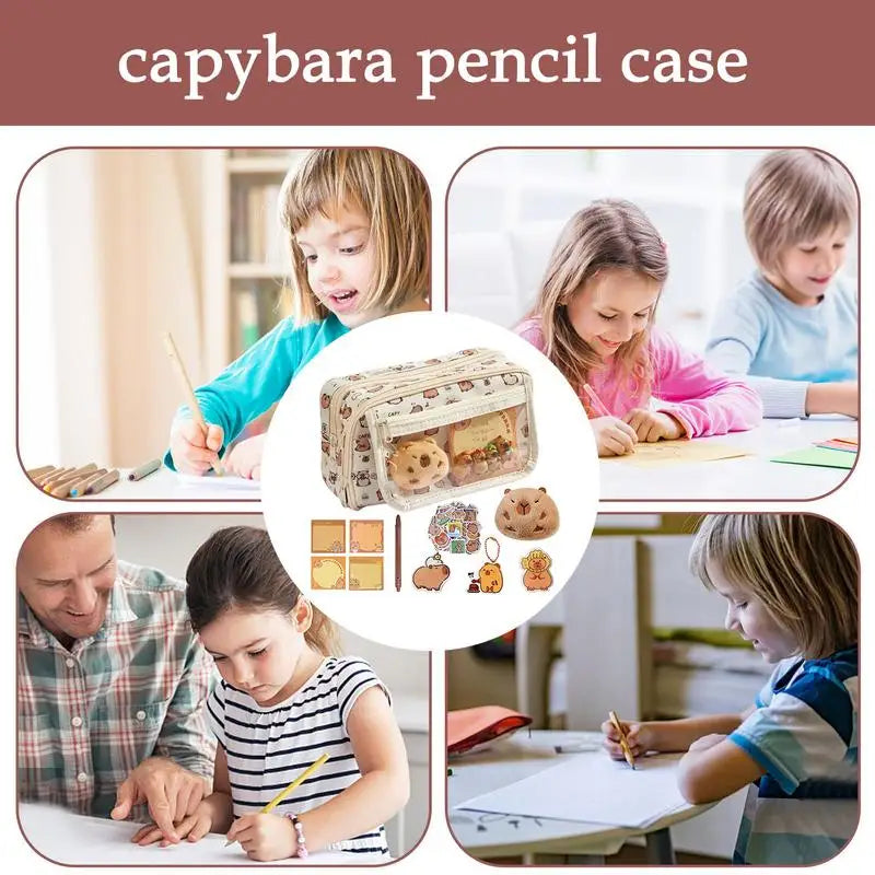 Capybara Pencil Case Capybara Multi-Layer