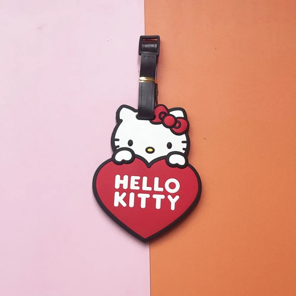 Kawaii Sanrio Luggage Tag Cute Cartoon Silica Suitcase Id Address Holder