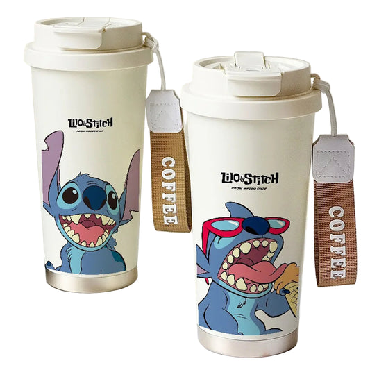 Stitch Straw Stainless Thermos Portable Cup