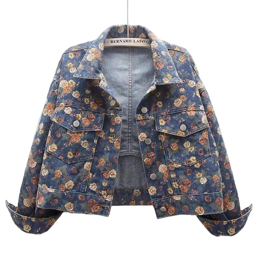 Outerwear Long Sleeve Korean Version Female Cowboy Coat