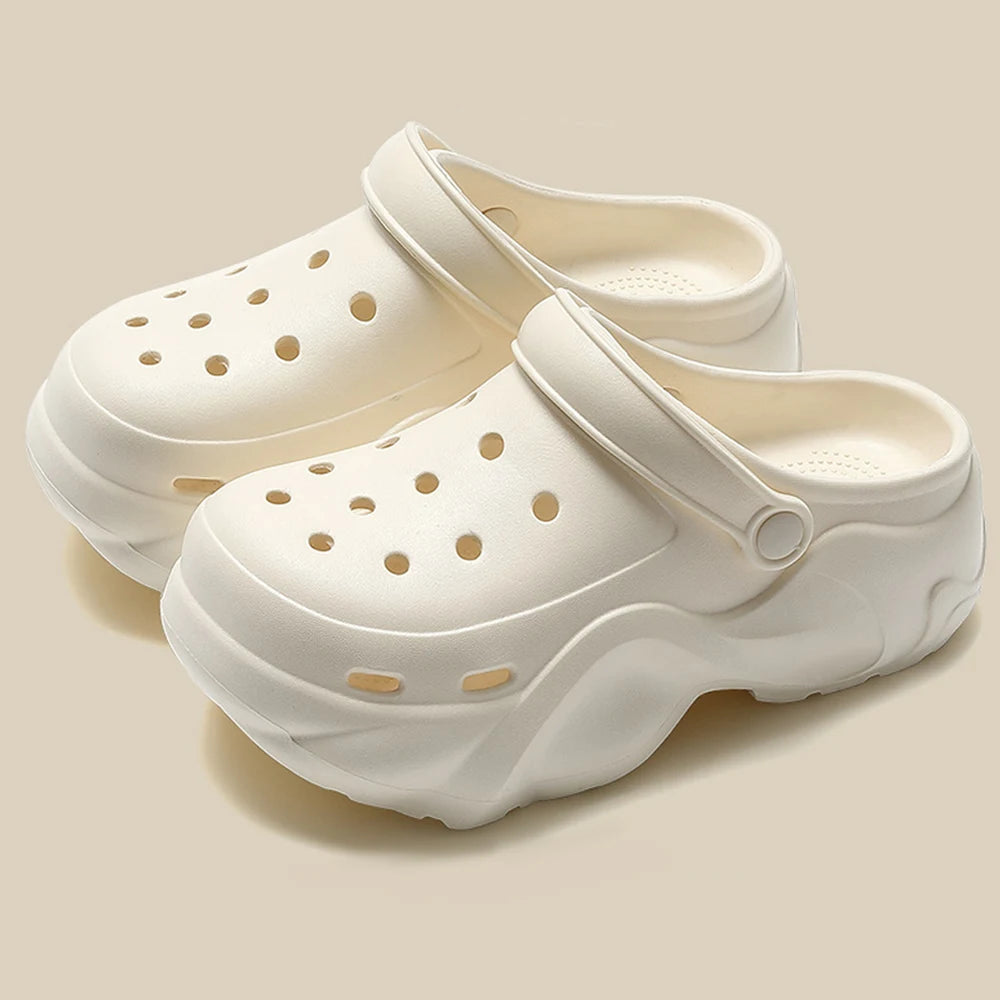 Chunky Platform Sandals Clogs Garden Shoes for Women Outdoor Non-Slip Beach Slipper