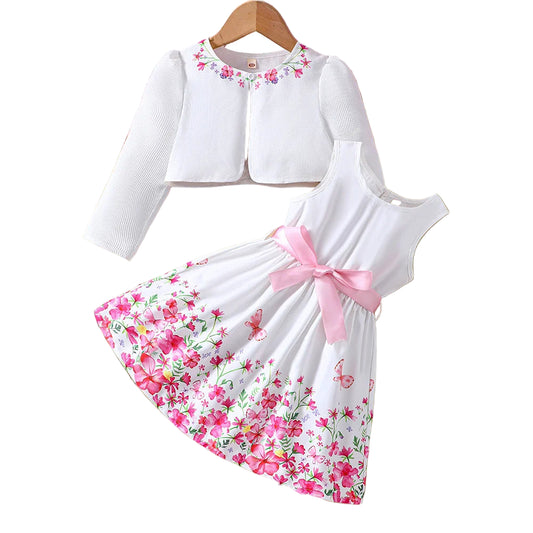 Kids Casual Clothing Sets Outfits for Girls Autumn Winter Floral