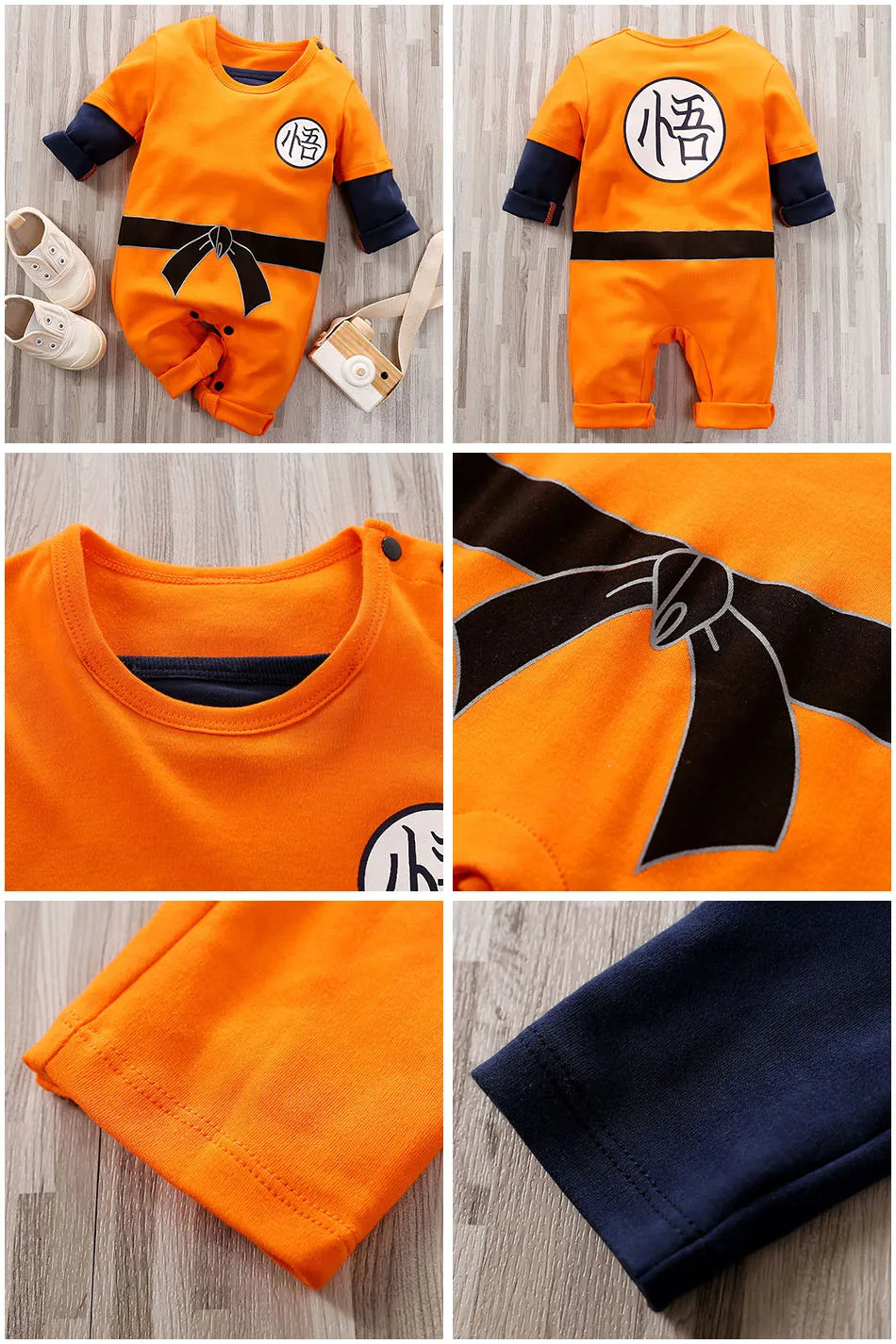 Anime Clothes Baby Vegeta Rompers Newborn Kuririn Roshi Training Outfit